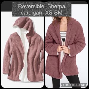 Vs Pink Sherpa Reversible Cardigan xs sm Coco